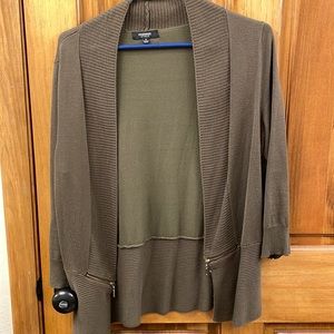 Hunter green 3/4 sleeve cardigan